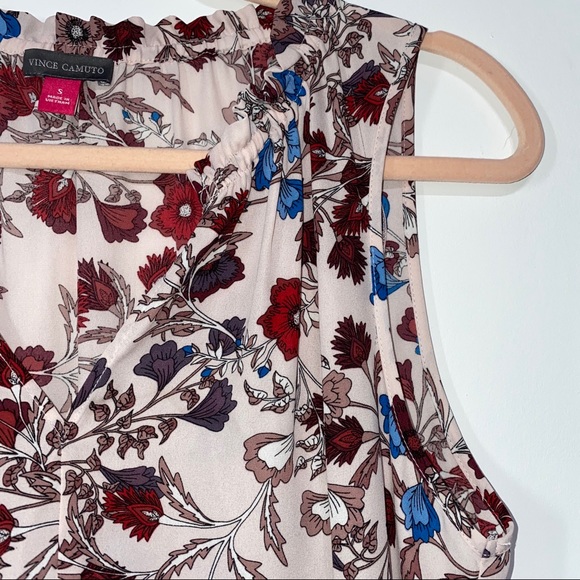 NWOT Vince Camuto Floral Sleeveless Blouse - Picture 4 of 7